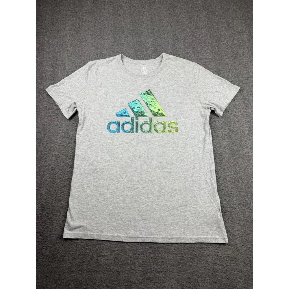 Adidas Boys Grey Logo T-Shirt Size XL
